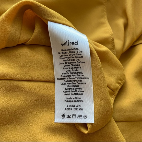 Aritzia Wilfred Mirabelle midi dress in Cairo yellow NWOT fits sz small - Picture 4 of 6
